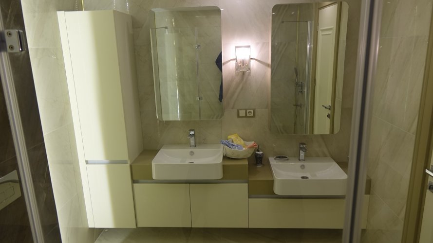 2 Lavabolu Modern Banyo Dolabı